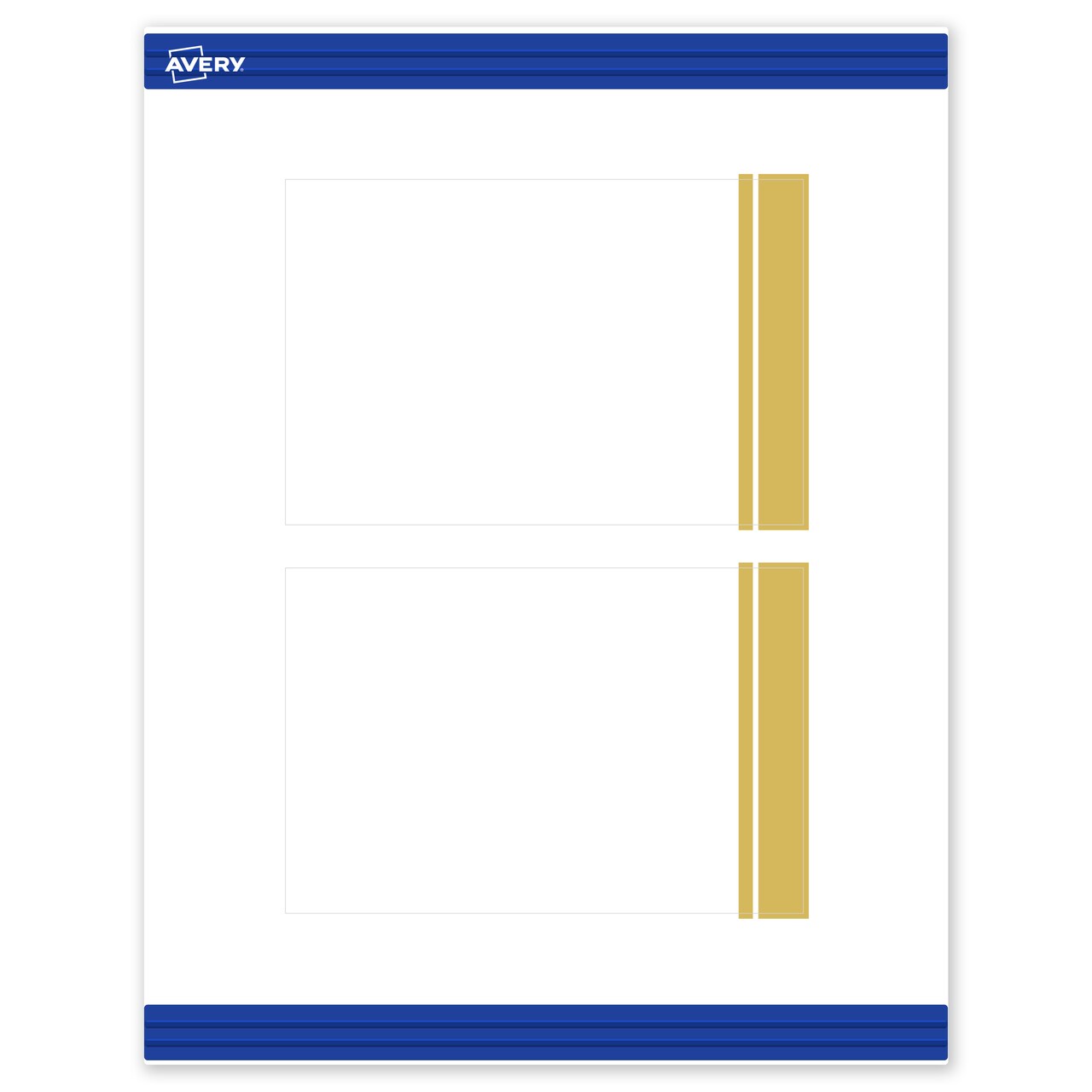 Avery Printable Rectangle Postcards, Gold Double-Dipped Edge, 4" x 6", Matte White Rectangle Postcards, Laser/Inkjet, 20ct, Great for Postcards